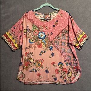 ISO in search of Johnny Was Lakshmi Pink Floral Blouse do not buy